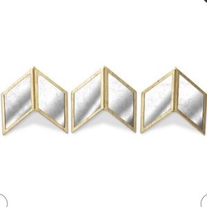 Glass chevrons set of 3